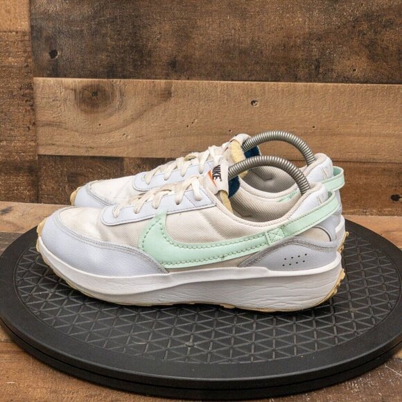 NIKE WAFFLE DEBUT WHITE MINT MENS ATHLETIC SHOES RETRO SNEAKERS LOW SIZE 8 - Picture 5 of 9
